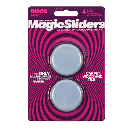 MAGIC SLIDERS SLIDING DISC RND 2"" 4PK 4050